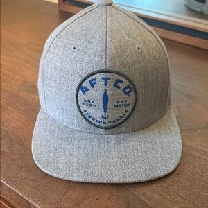 AFTCO Heather Gray Cap with Blue Logo